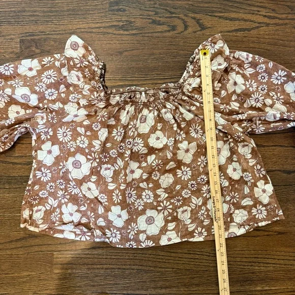 Free People Miss Daisy Ruffled Long Sleeve Boho Top Spring Summer - Picture 8 of 10